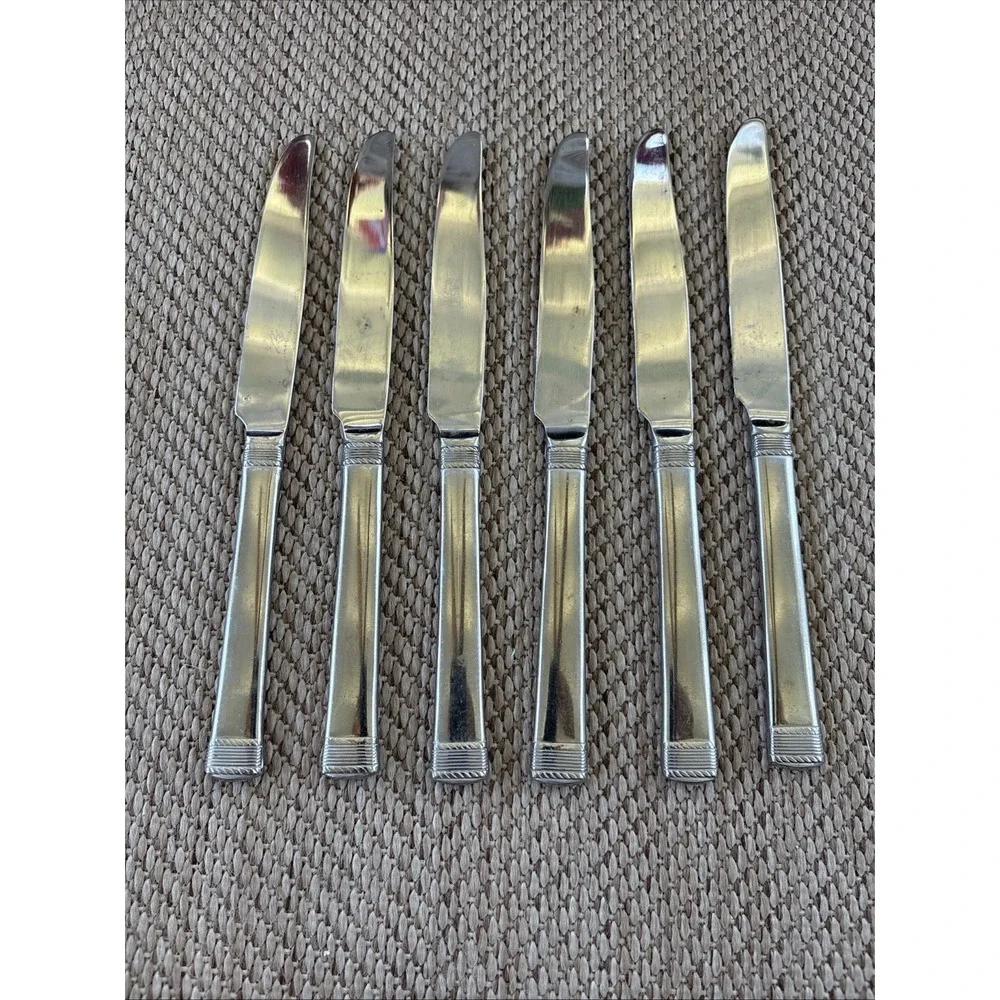 Wallace Stainless Napoli Glossy Dinner Knives Set Of 6